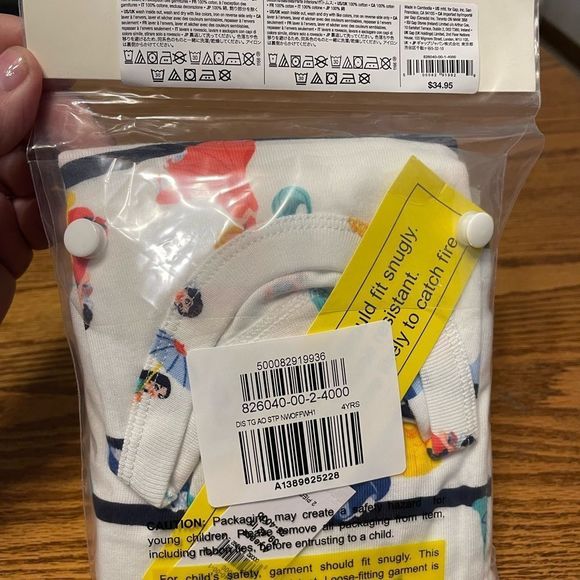 Baby gap Disney Princess 100% organic pj set - Picture 5 of 8